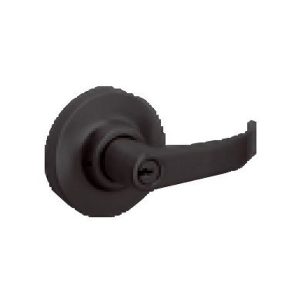 Key-In-Curved Lever, Classroom Function, Key Locks or Unlocks Lever, Schlage C Keyway, 695 Dark, Dorma, Mfr#: 8C08-695